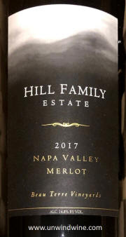 Hill Family Estate Napa Valley Merlot 2017