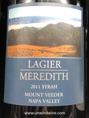 Lagier-Meredith Mt Veeder Napa Valley Syrah 2011