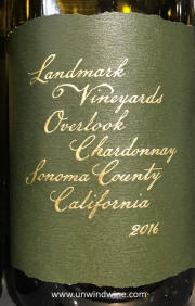 Landmark Vineyards Overlook Sonoma County Chardonnay 2016