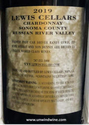 Lewis Cellars Sonoma County Russian River Valley Chardonnay 2019