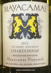 Mayacamas Napa Valley Mt Veeder Chardonnay 2012