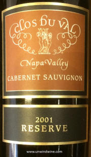 Clos du Val Reserve Napa Valley Cabernet Sauvignon 2001