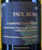 Paul Hobbs Crossbarn Beckstoffer To Kalon Vineyard Oakville, Cabernet Sauvignon 2012