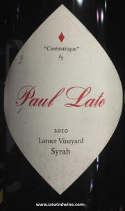 Paul Lato Cinematique Larner Vineyard Syrah 2010