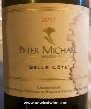 Peter Michael Belle Cote's Knights Valley Sonoma County Chardinnay 2017
