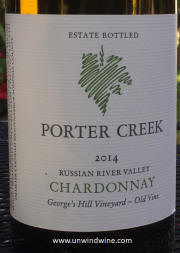 Porter Creek Russian River Valley Chardonnay 2014