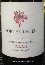 Porter Creek Syrah 2014
