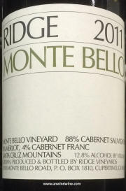 Ridge Monte Bello 2011