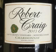 Robert Craig Gap's Crown Vineyard Sonoma Coast Chardonnay 2013