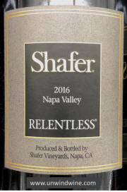 Shafer Relentless Napa Valley 2016 