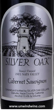 Silver Oak Bonny's Vineyard Napa Valley Cabernet Sauvignon 1985