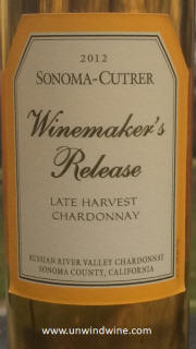 Sonoma Cutrer Late Winemaker's Release Sonoma County RRV Harvest Chardonnay 2012