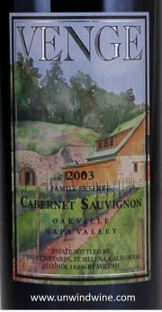 Venge Vineyards Family Reserve Napa Valley Cabernet Sauvignon 2003