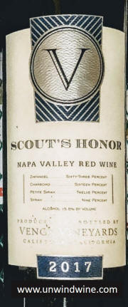 Venge Vineyards Scout' Honor Napa Red 2017