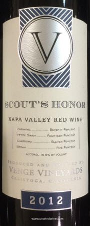 Venge Vineyards Family Reserve Scout's Honor Napa Valley Zinfandel Blend 2012