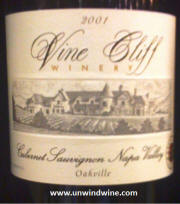 Vine Cliff Napa Valley Cabernet Sauvignon 2001