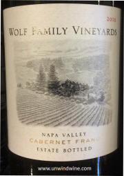 Wolf Family Vineyards Napa Valley Cabernet Franc 2010