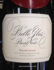 Belle Glos Dairyman Vineyard Russian River Valley Pinot Noir 2012
