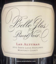 Belle Glos Las Alturas Vineyard Santa Maria Valley Santa Barbara County Pinot Noir 2012