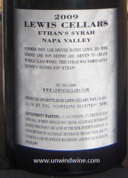 Lewis Cellars Ethan's Syrah 2009