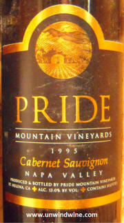 Pride Mountain Vineyards Napa Valley Cabernet Sauvignon 1995