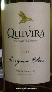 Quivera Sonoma County Dry Creek Sauvignon Blanc 2011