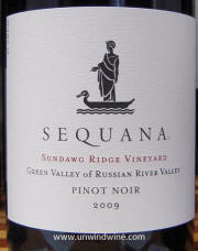 Sequana Sundawg Ridge Vineyard Green Valley RRV Pinot 2009