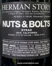 Herman Story Nuts & Bolts California Syrah 2018