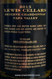 Lewis Cellars Reserve Napa Valley Chardonnay 2015