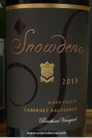 Snowden Brother's Vineyard Napa Valley Cabernet Sauvignon 2013
