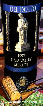 Del Dotto Napa Valley Merlot 1997 label cork foil 