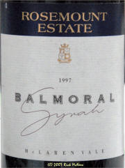 Rosemount Estates Balmoral Syrah 1997