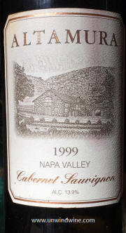 Altamura Napa Valley Cabernet Sauvignon 1999 