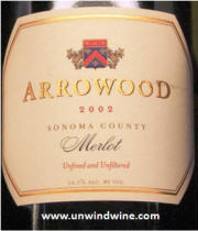 Arrowood Sonoma Merlot 2002