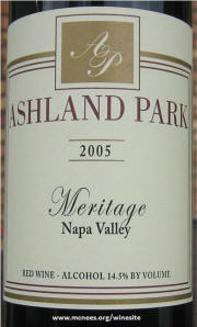 Ashland Park Napa Valley Meritage 2005