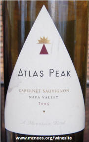 Atlas Peak Napa Valley Cabernet Sauvignon 2005