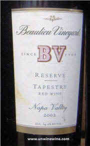 Beaulieu Vineyards Tapestry Reserve 2002