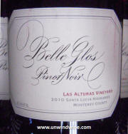 Belle Glos Las Alturas Vineyard Santa Maria Valley Santa Barbara County Pinot Noir 2010 