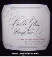 Belle Glos Clark & Telephone Vineyard Santa Maria Valley Santa Barbara County Pinot Noir 2011 