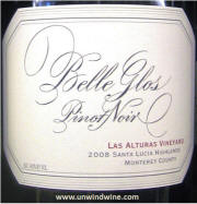 Belle Glos Las Altura Vineyard Santa Lucia Highlands Monterey County Pinot Noir 2008