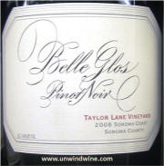 Belle Glos Taylor Lane Vineyard Sonoma Coast Pinot Noir 2008