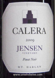 Calera Jensen Pinot Noir 2009 Label