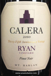 Calera Ryan Vineyard Mt Harlan Pinot Noir 2010