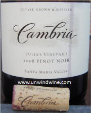 Cambria Julia's Vineyard Santa Maria Valley Pinot Noir 2008