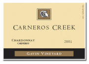 Carneros Creek Gavin Vineyards chardonnay 2001