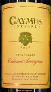 Caymus cabernet sauvignon 2005