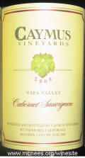 Caymus Napa Valley Estate Cabernet Sauvignon 2006 label