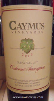Caymus Vineyards Napa Valley Cabernet Sauvignon 2010