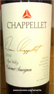 Chappellet Napa Valley Signature Cabernet Sauvignon 2006 label