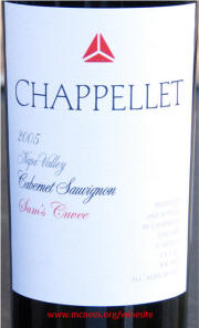 Chappellet Napa Valley Cabernet Sauvignon 2005 - Sam's Cuvee